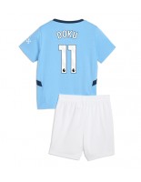 Manchester City Jeremy Doku #11 Kotipaita Lasten 2024-25 Lyhythihainen (+ shortsit)